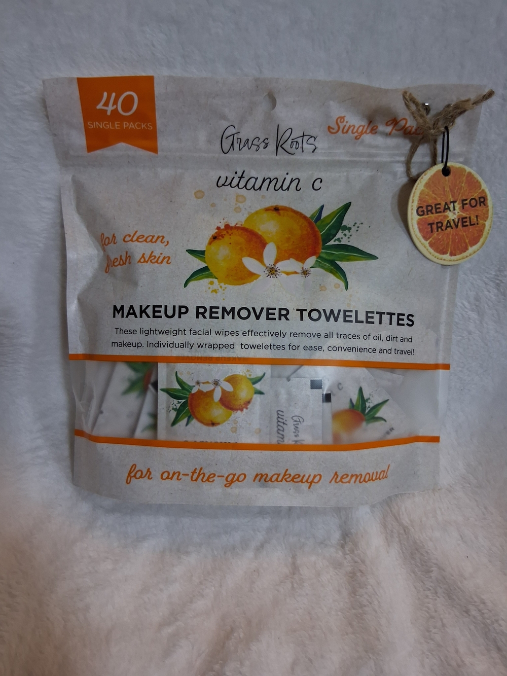 Grass Roots Makeup Remover Wipes Bundle - Cucumber & Vitamin C (80 Wipes Total) - Picture 3 of 16